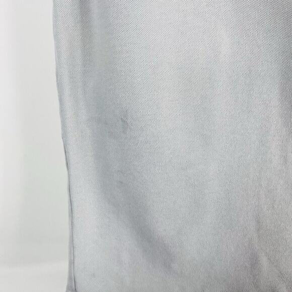 Theory Size Large Striped Collar Precise Polo Shirt Gray Short Sleeve Cotton - Picture 3 of 7